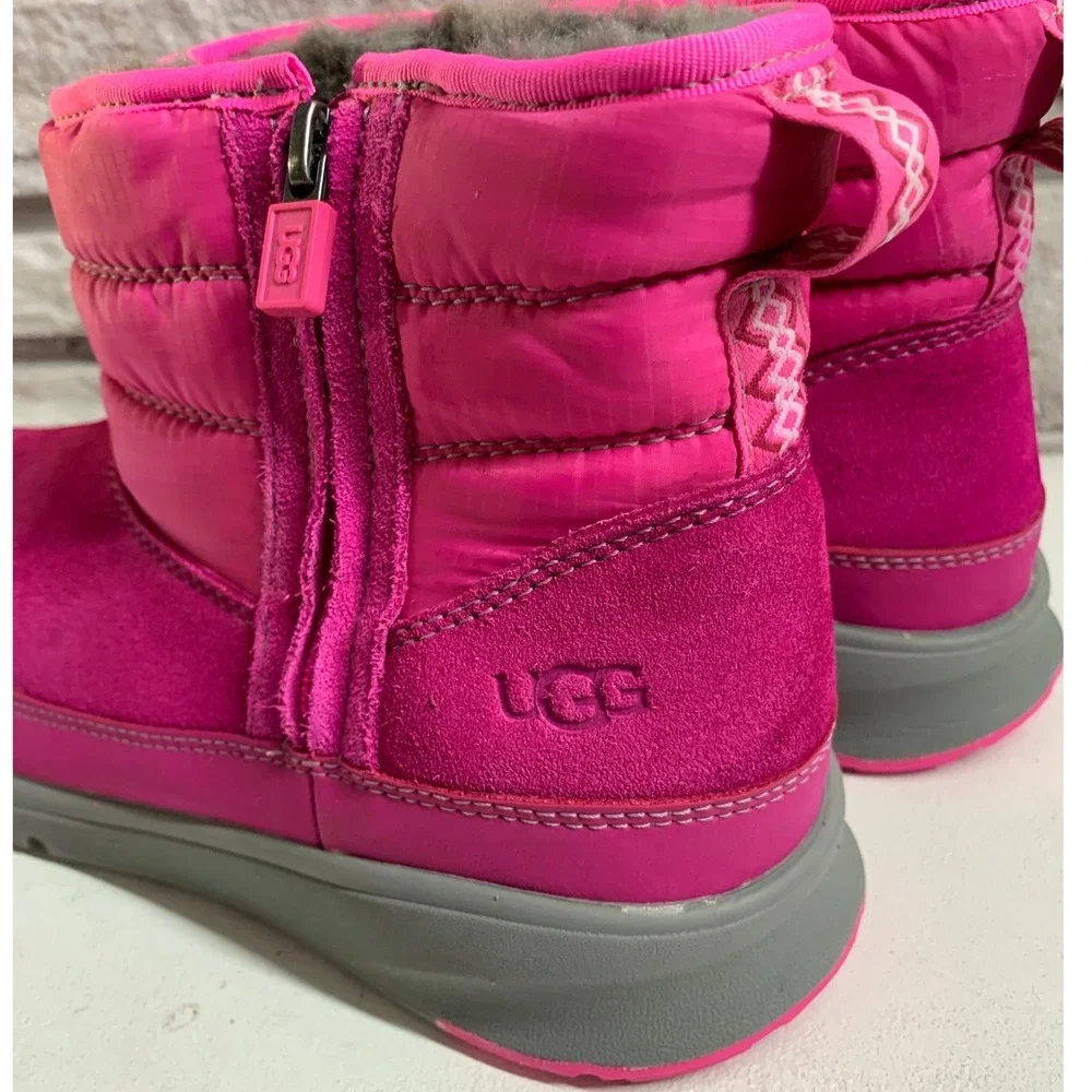 UGG Yose Puffer Boot Pink Rose Waterproof Snow Boots 1130439K Kids 6 Womens 8